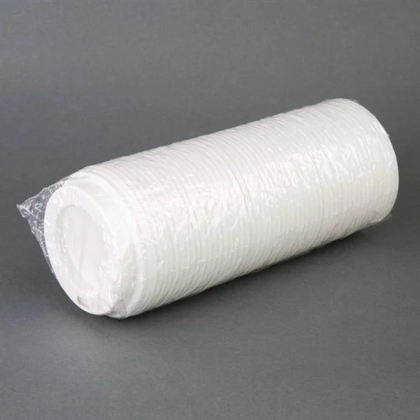 Fiesta Recyclable Coffee Cup Lids White 225ml / 8oz (1000 Pack)