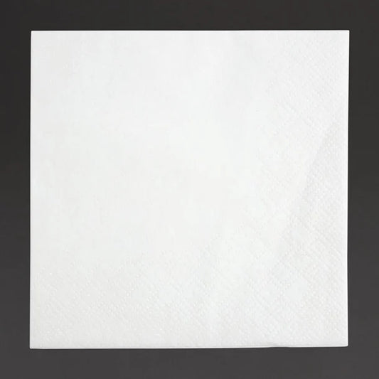 Fiesta Recyclable Cocktail Napkin White 24x24cm 2ply 1/4 Fold (4000 Pack)