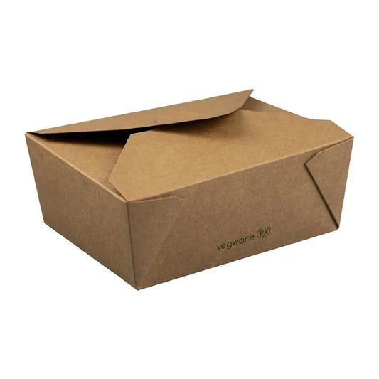 Vegware Compostable Paperboard Food Boxes No.8 1300ml / 46oz (300 Pack)