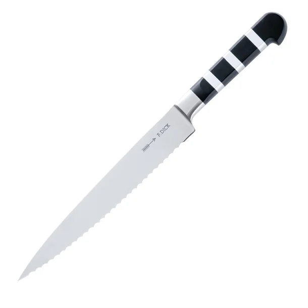 Dick 1905 Fully Forged Serrated Slicer Black 20.3cm