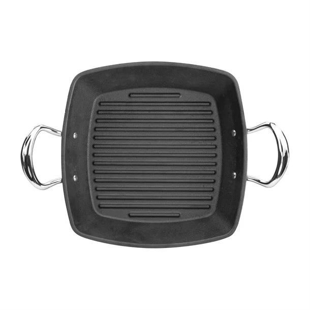 Britannia Cast Iron Double Handle Square Grill Pan 26cm
