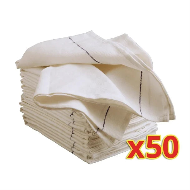 Vogue Waiting Cloths White Bulk Buy Bundle (50 Pack)