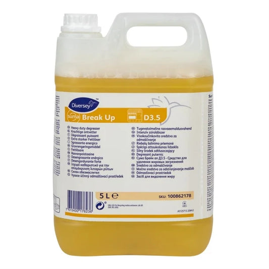 Suma Break Up D3.5 Heavy-Duty Kitchen Degreaser Concentrate 5Ltr (2 Pack)