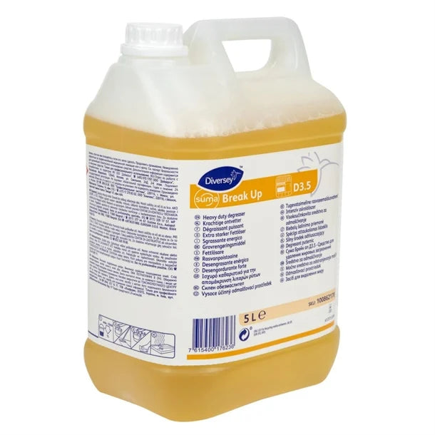 Suma Break Up D3.5 Heavy-Duty Kitchen Degreaser Concentrate 5Ltr (2 Pack)