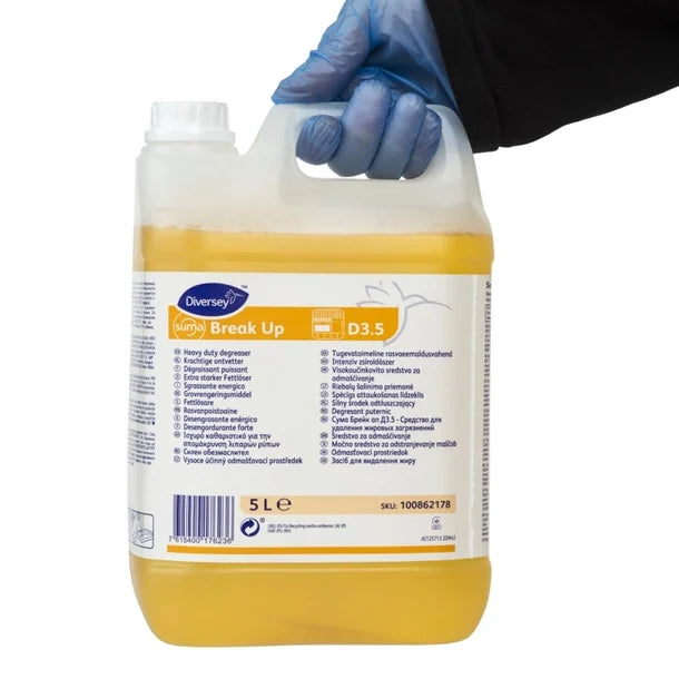 Suma Break Up D3.5 Heavy-Duty Kitchen Degreaser Concentrate 5Ltr (2 Pack)