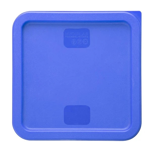 Hygiplas Square Food Storage Container Lid Blue Medium