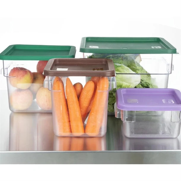 Hygiplas Square Food Storage Container Lid Blue Medium