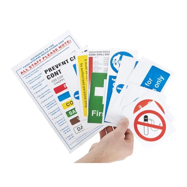 Vogue Bumper Hygiene Catering Sign Pack